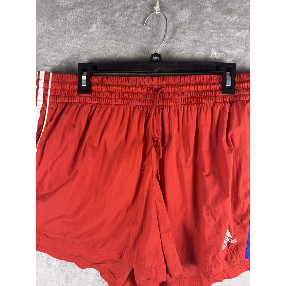 Adidas Swim Trunks Shorts Mens 2XL Red 3-Stripes Quick Dry Lined FS6153 - Picture 3 of 9